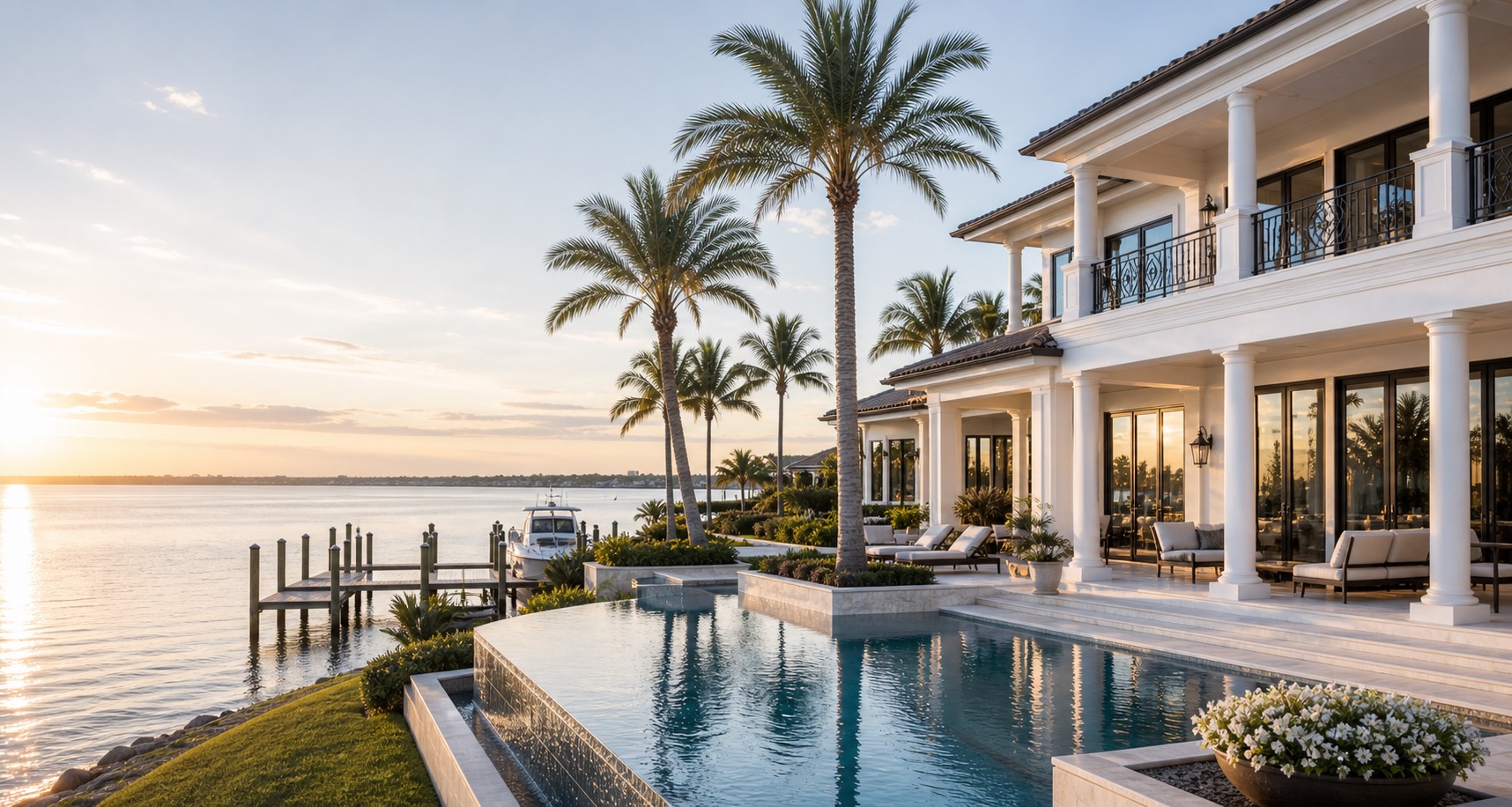 Luxury waterfront estate on the Florida Gulf Coast